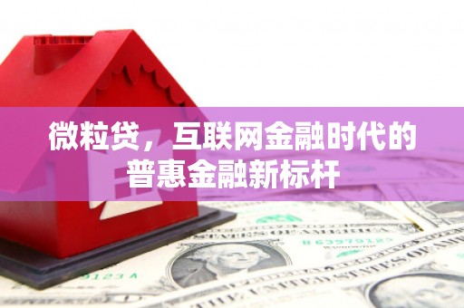 兴安盟微粒贷，互联网金融时代的普惠金融新标杆