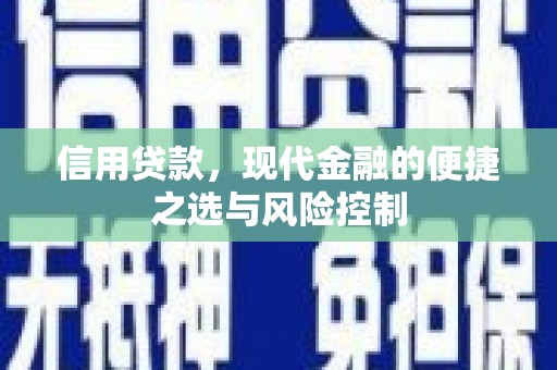 兴安盟信用贷款，现代金融的便捷之选与风险控制