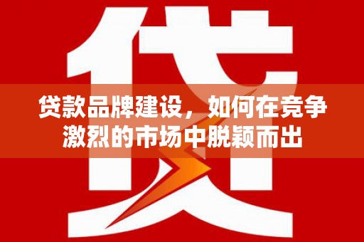 兴安盟贷款品牌建设，如何在竞争激烈的市场中脱颖而出