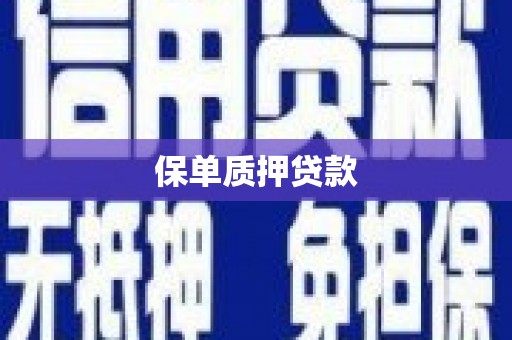 兴安盟保单质押贷款