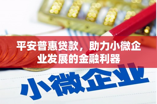 兴安盟平安普惠贷款，助力小微企业发展的金融利器