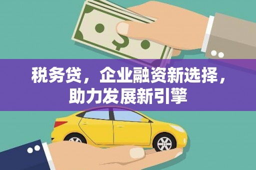 兴安盟税务贷，企业融资新选择，助力发展新引擎