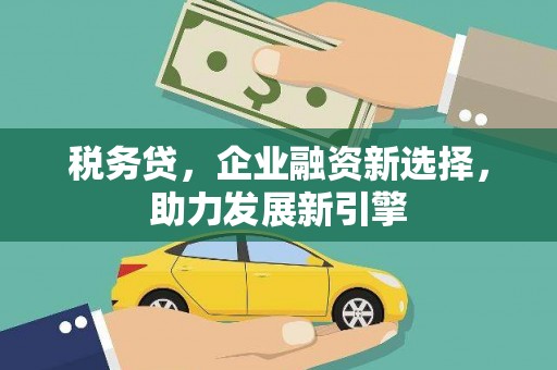 兴安盟税务贷，企业融资新选择，助力发展新引擎