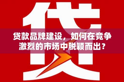 兴安盟贷款品牌建设，如何在竞争激烈的市场中脱颖而出？