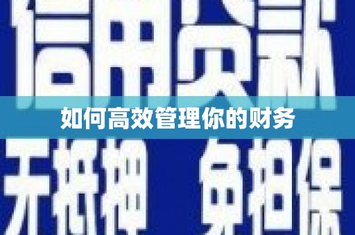 兴安盟如何高效管理你的财务